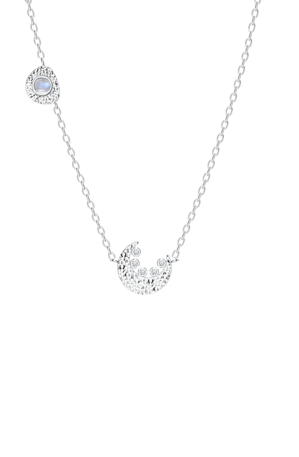 Textured Moon-Stone Pendant