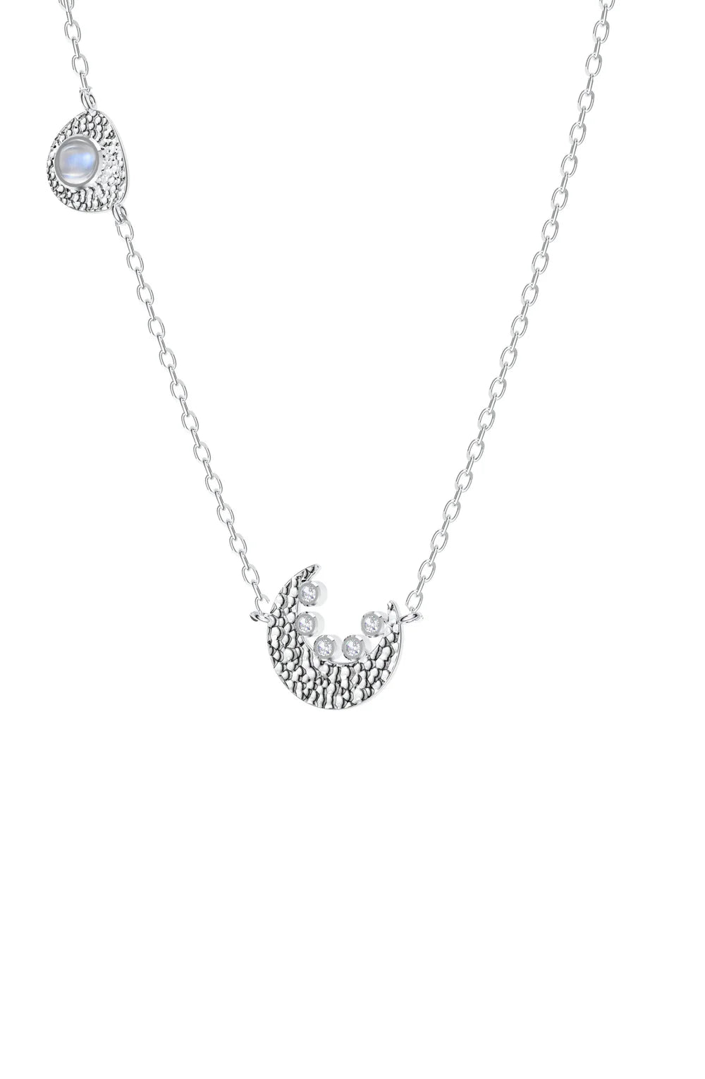 Textured Moon-Stone Pendant