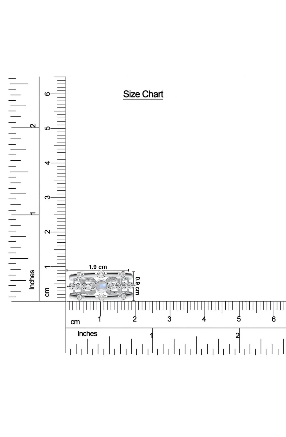 Bare Moonstone Open Ring