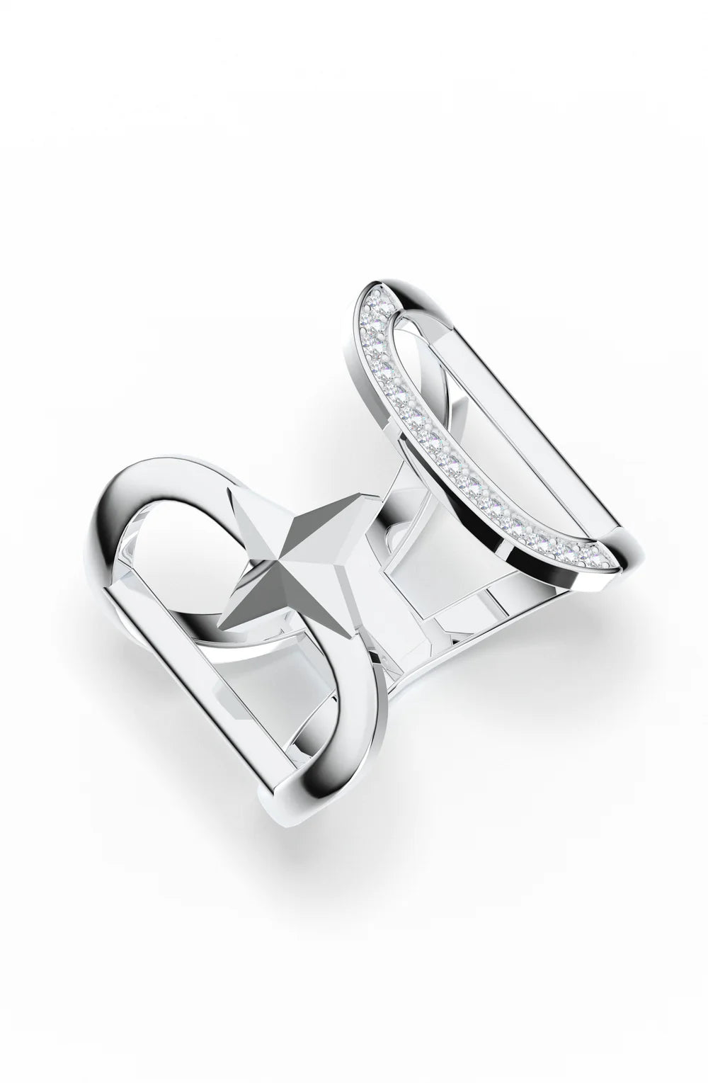 Silver Astroid Open Ring