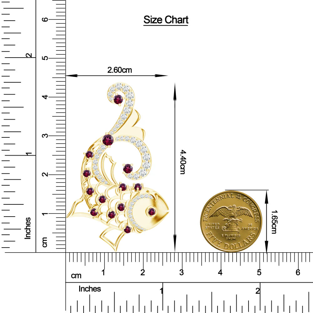 Modern Kalaras Meen-Themed Moissanite 925 Sterling Silver Earrings For Women