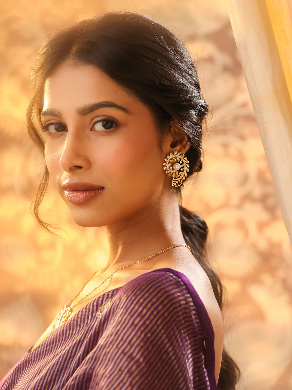 Madhubani Art-Inspired Moissanite & Pearls 925 Sterling Silver Earrings For Women