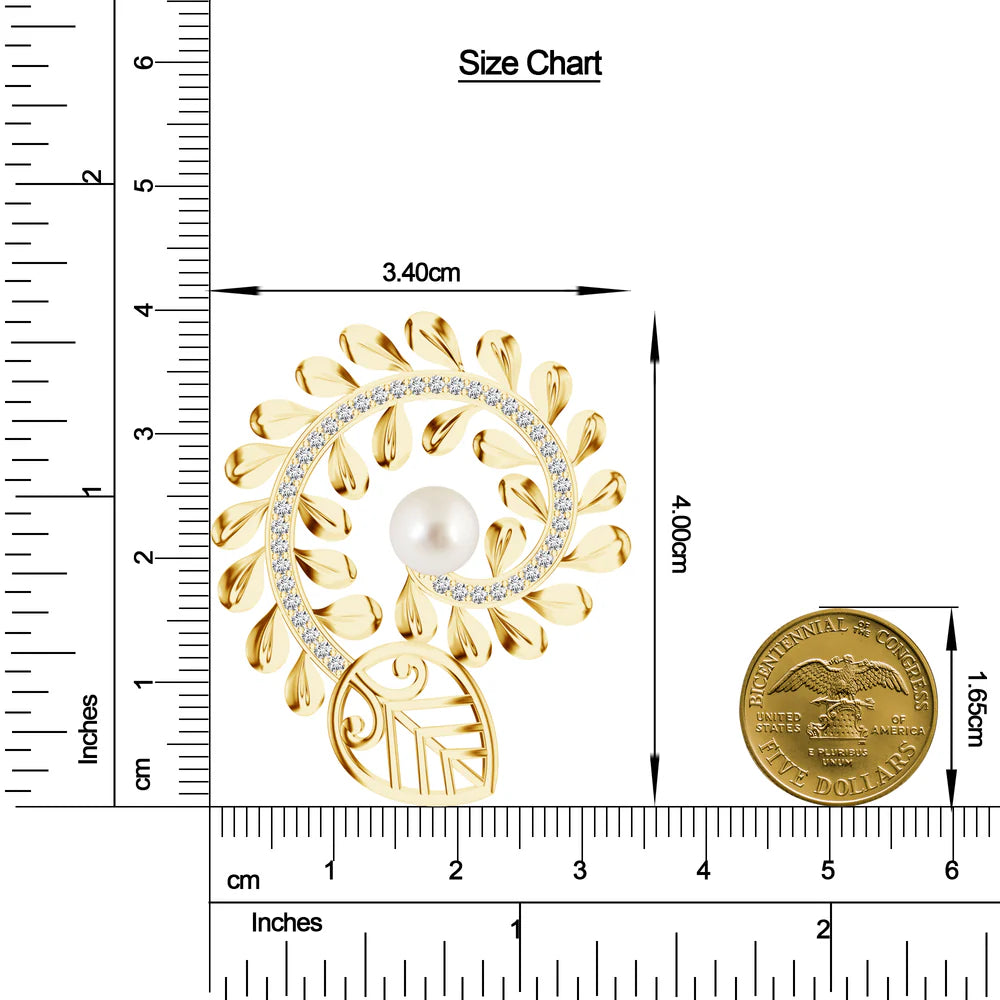 Madhubani Art-Inspired Moissanite & Pearls 925 Sterling Silver Earrings For Women