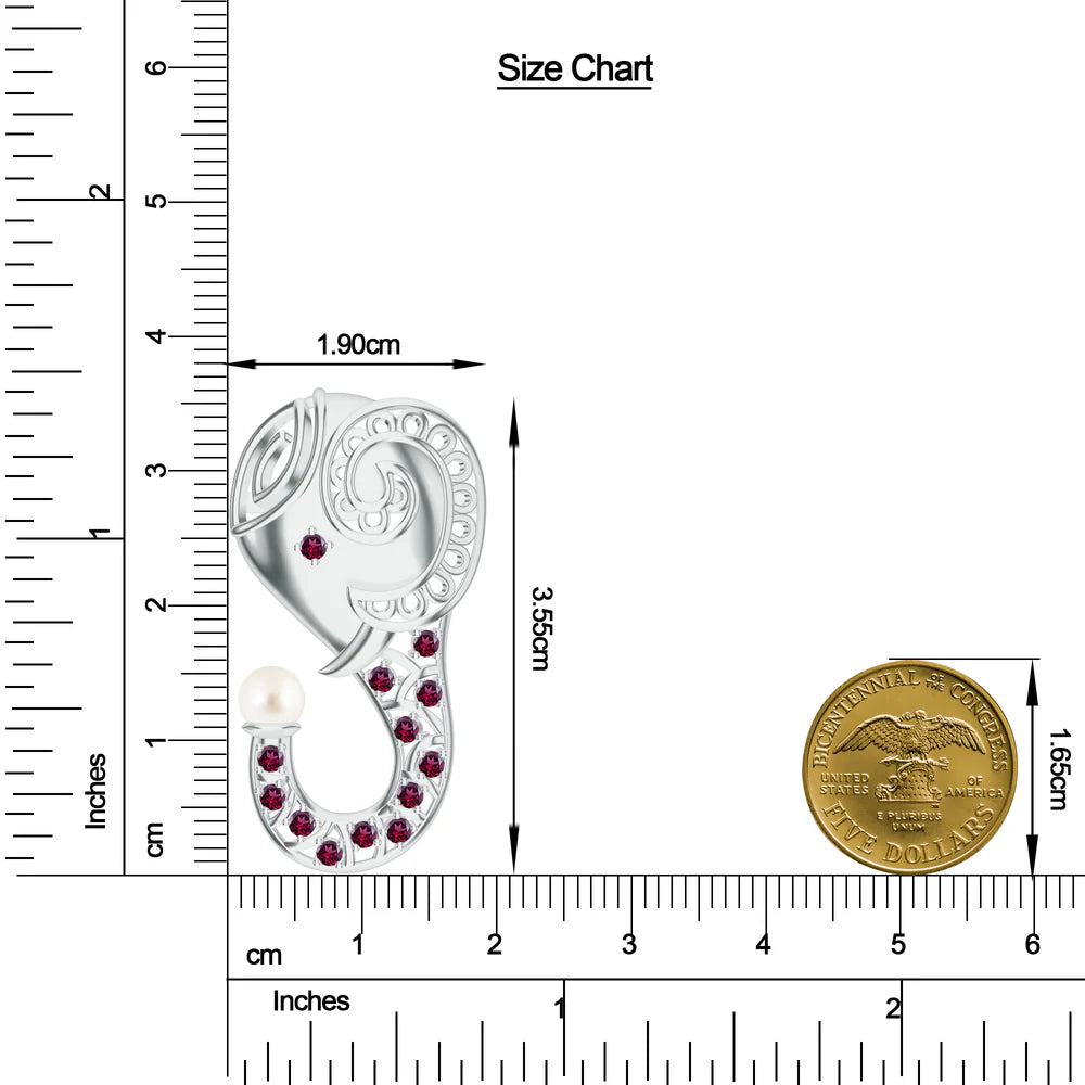 Elephant-Themed Kalaras Moissanite 925 Sterling Silver Earrings For Women