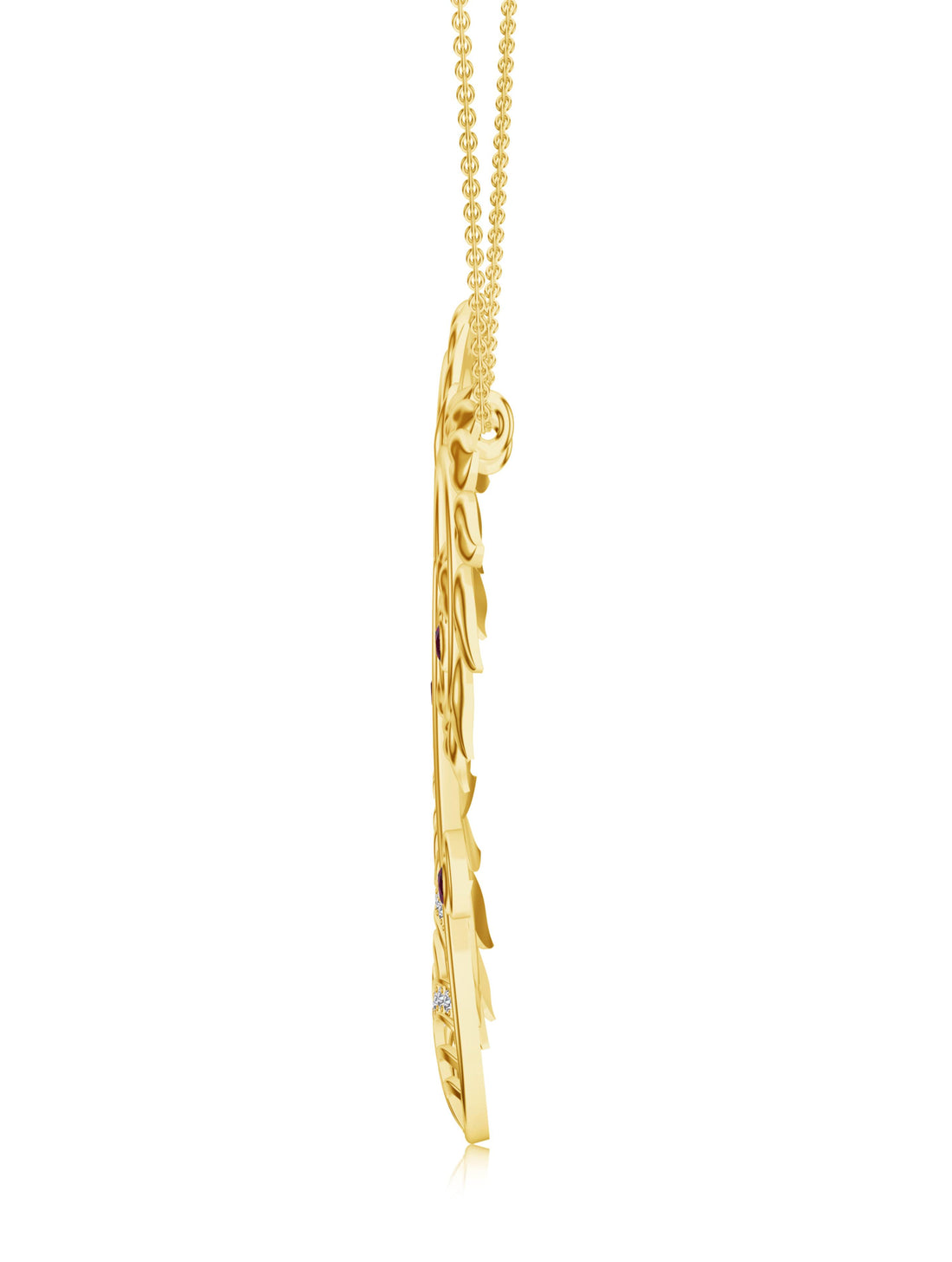 Modern Kalaras Moissanite & Pearl 925 Sterling Silver Pendant in Gold For Women