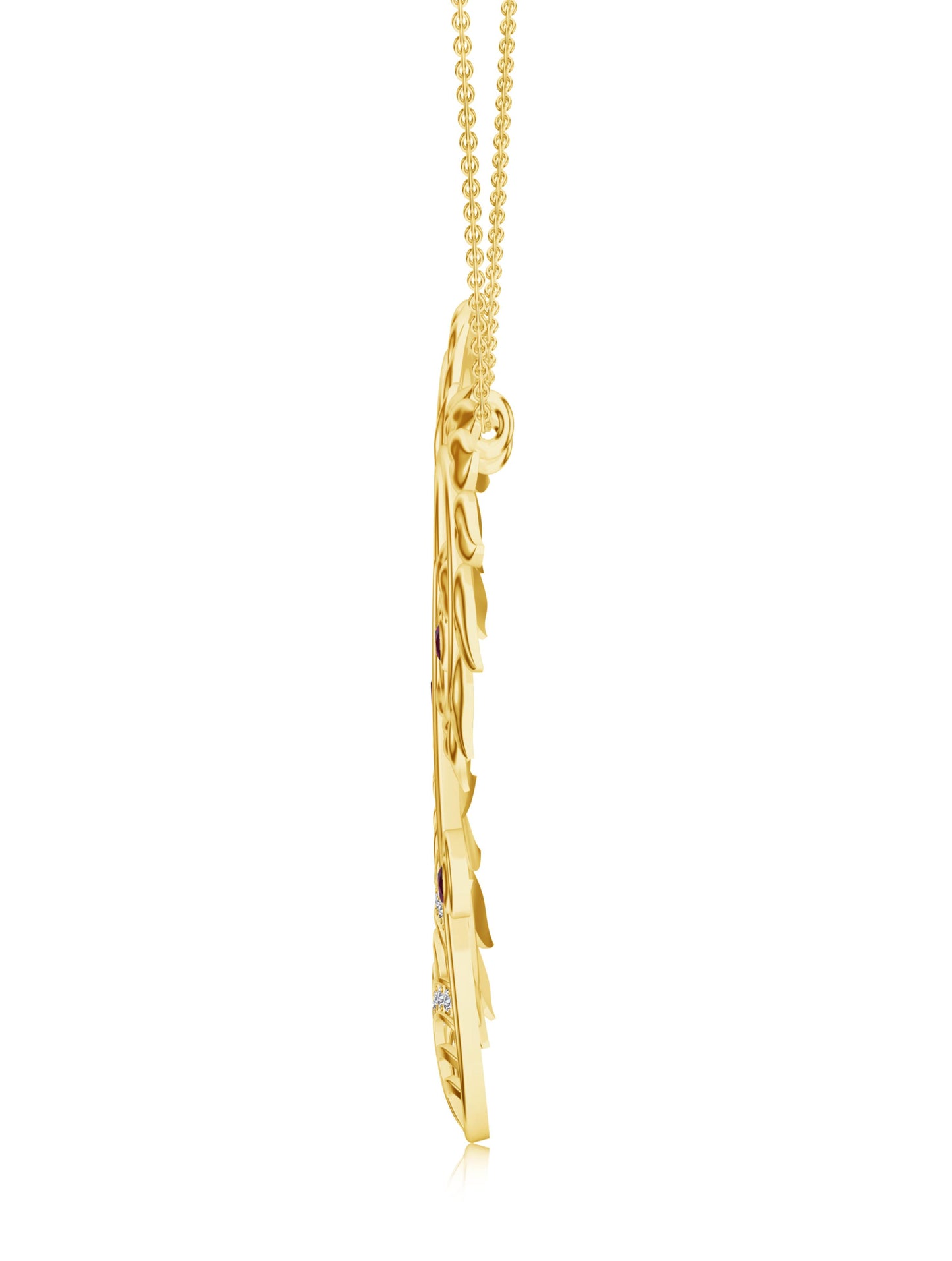 Modern Kalaras Moissanite & Pearl 925 Sterling Silver Pendant in Gold For Women