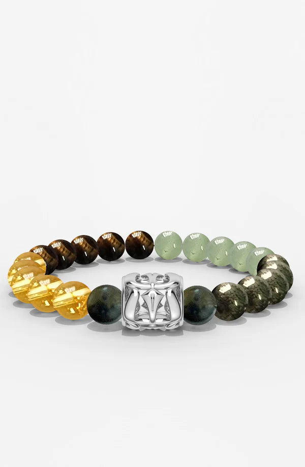 Sterling Silver Shiv Trishul Money Magnet Bracelet For Men