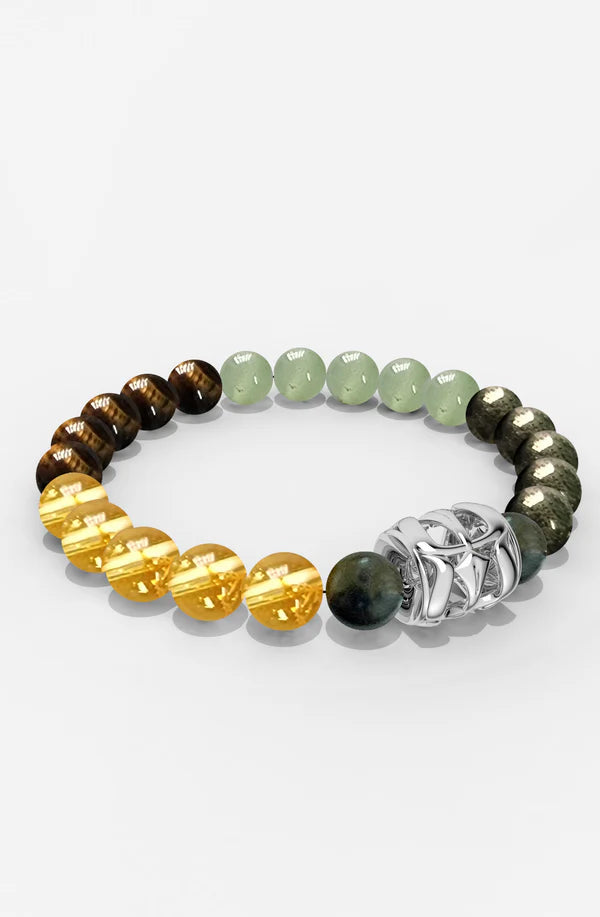 Sterling Silver Shiv Trishul Money Magnet Bracelet For Men