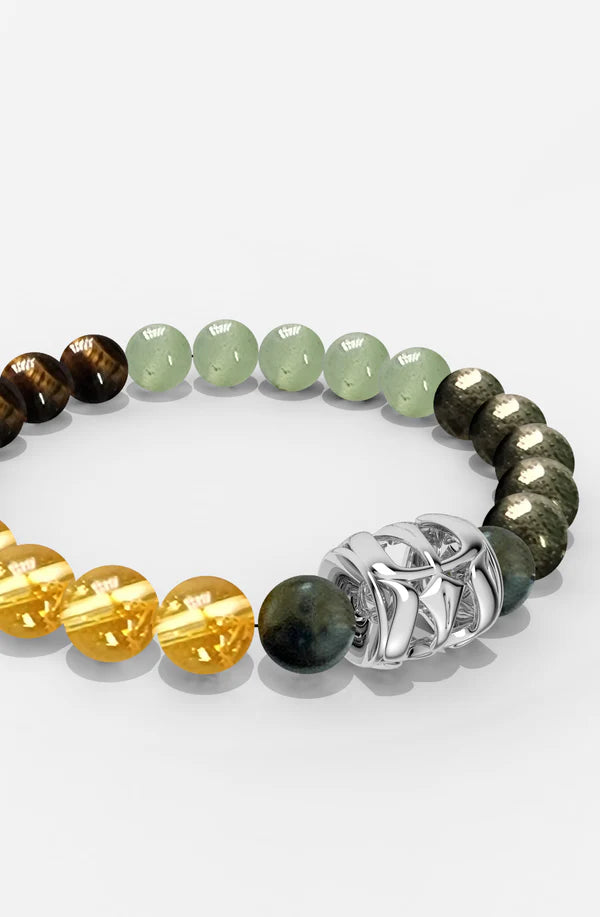 Sterling Silver Shiv Trishul Money Magnet Bracelet For Men