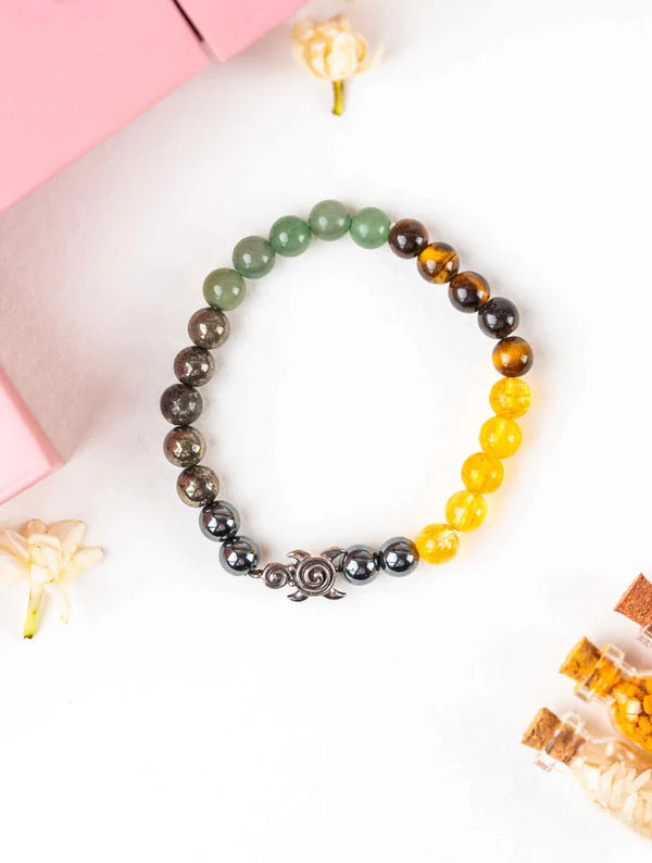 Sterling Silver Turtle Money Magnet Bracelet For Men