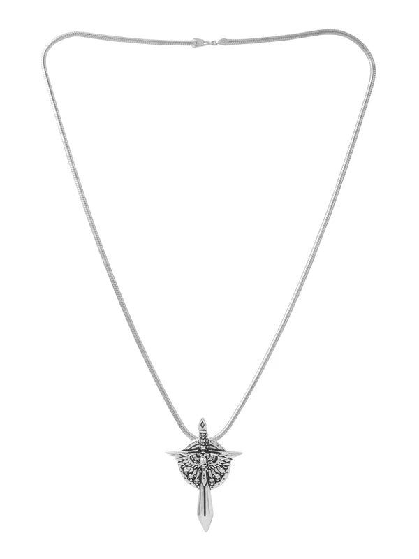 Oxidised 24K Gold & Rhodium Plating 925 Sterling Silver Pendant For Men