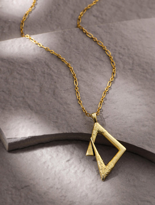 Oxidized Gold Versatile 925 Sterling Silver Pendant For Men