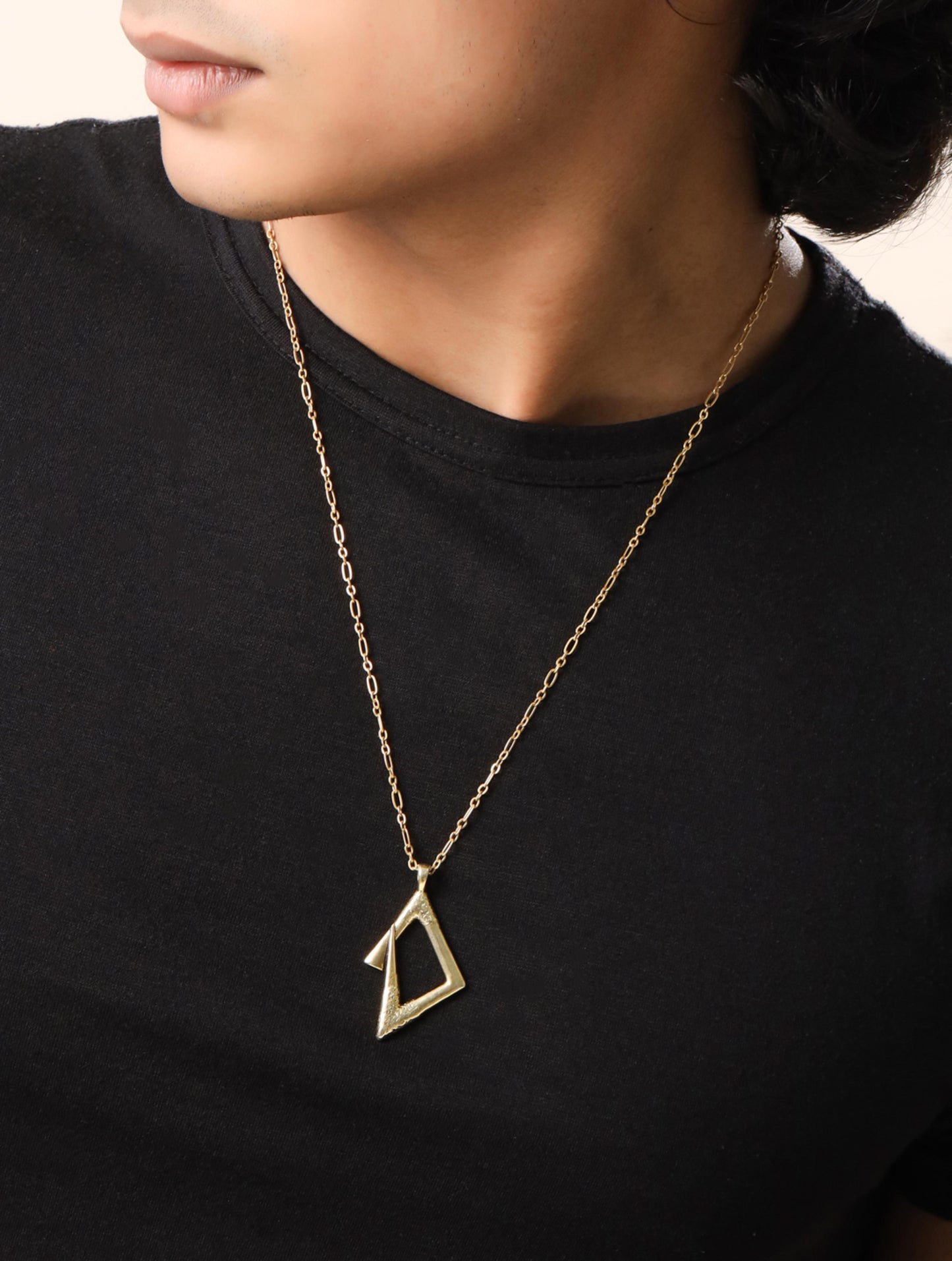 Oxidized Gold Versatile 925 Sterling Silver Pendant For Men