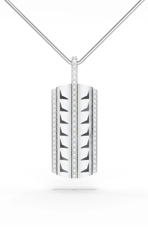 Modern Geometric Silver Pendant For Men