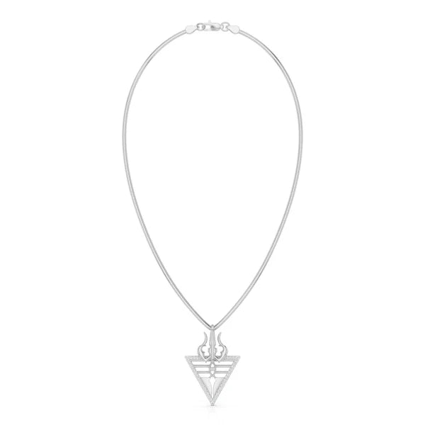 Lord Shiva-Inspired Pendant Oxidized 925 Silver Pendant with Moissanite For Men