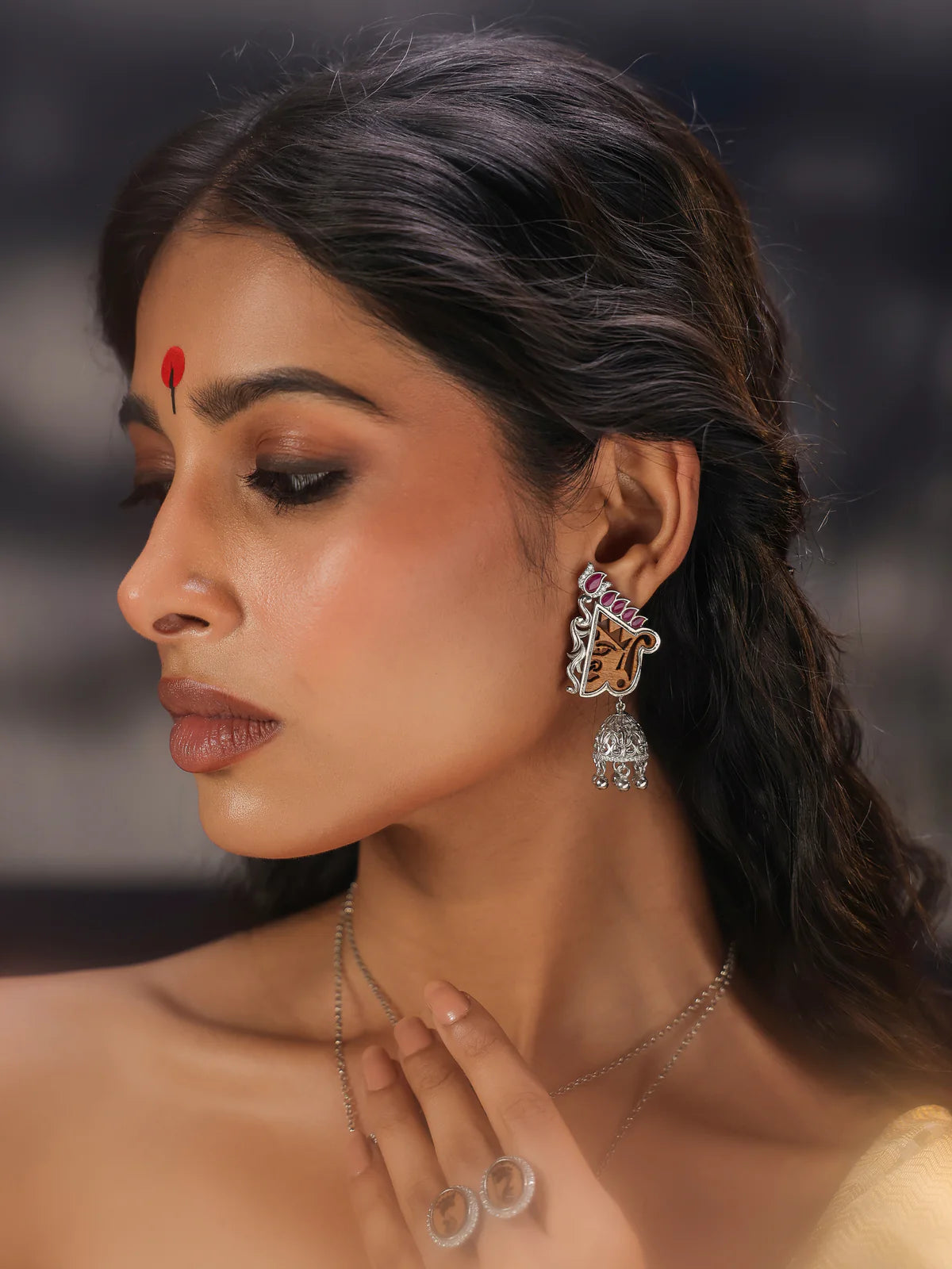 Talfe Red Jhumkas