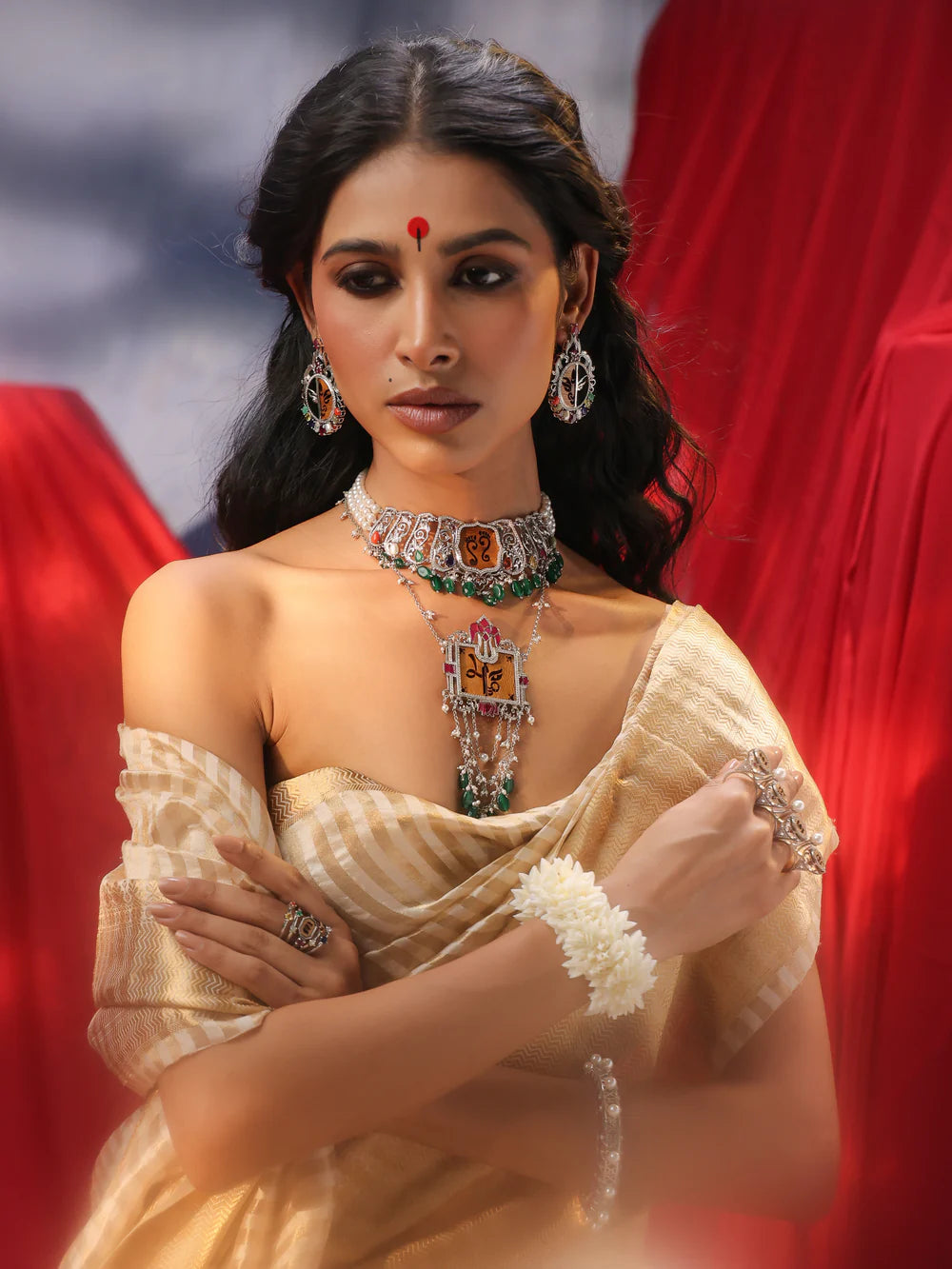 Religious Durga Motif Necklace