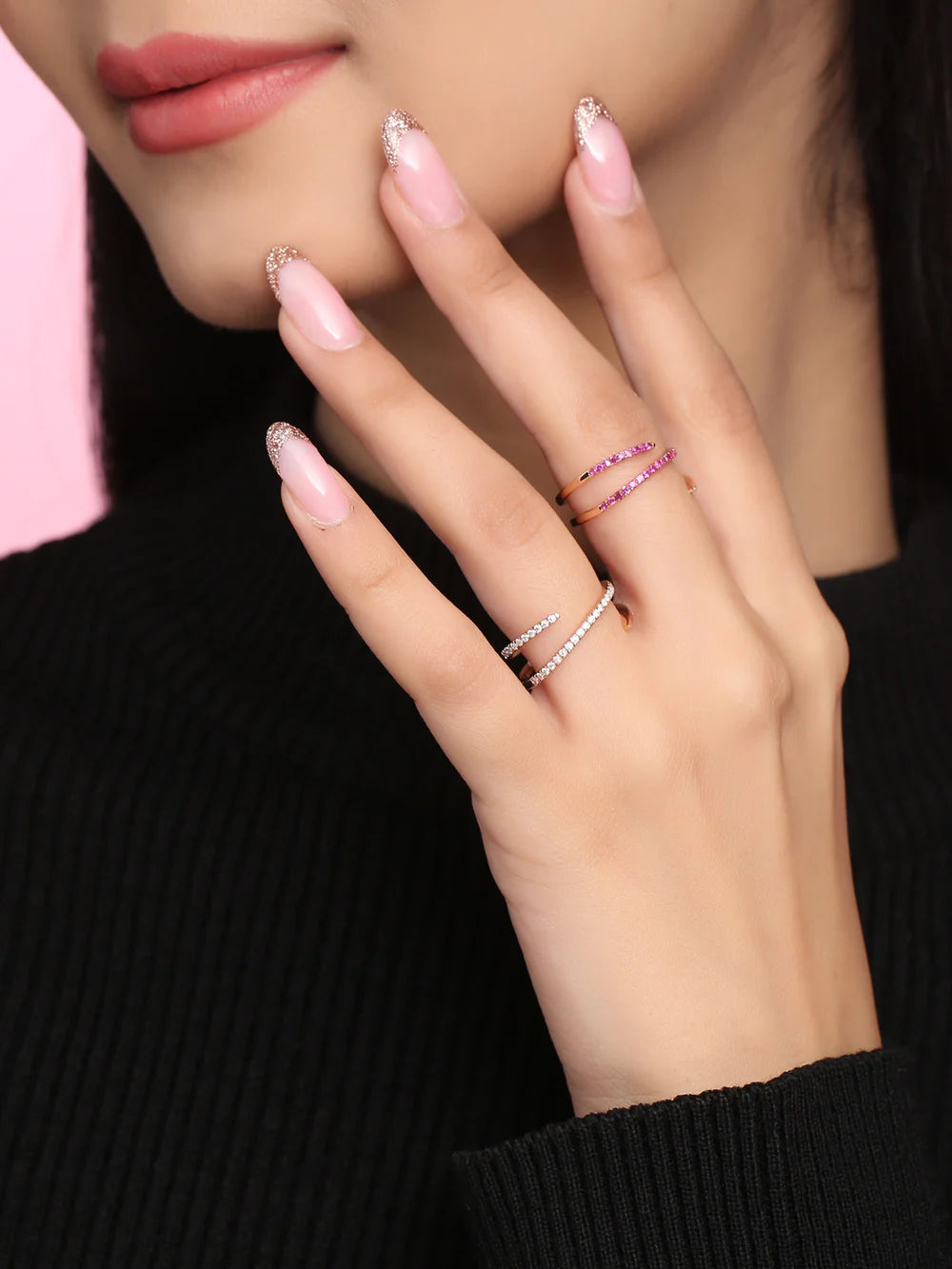 Ruby Number Two Customizable Silver Rose Gold 925 Sterling Silver Ring For Women