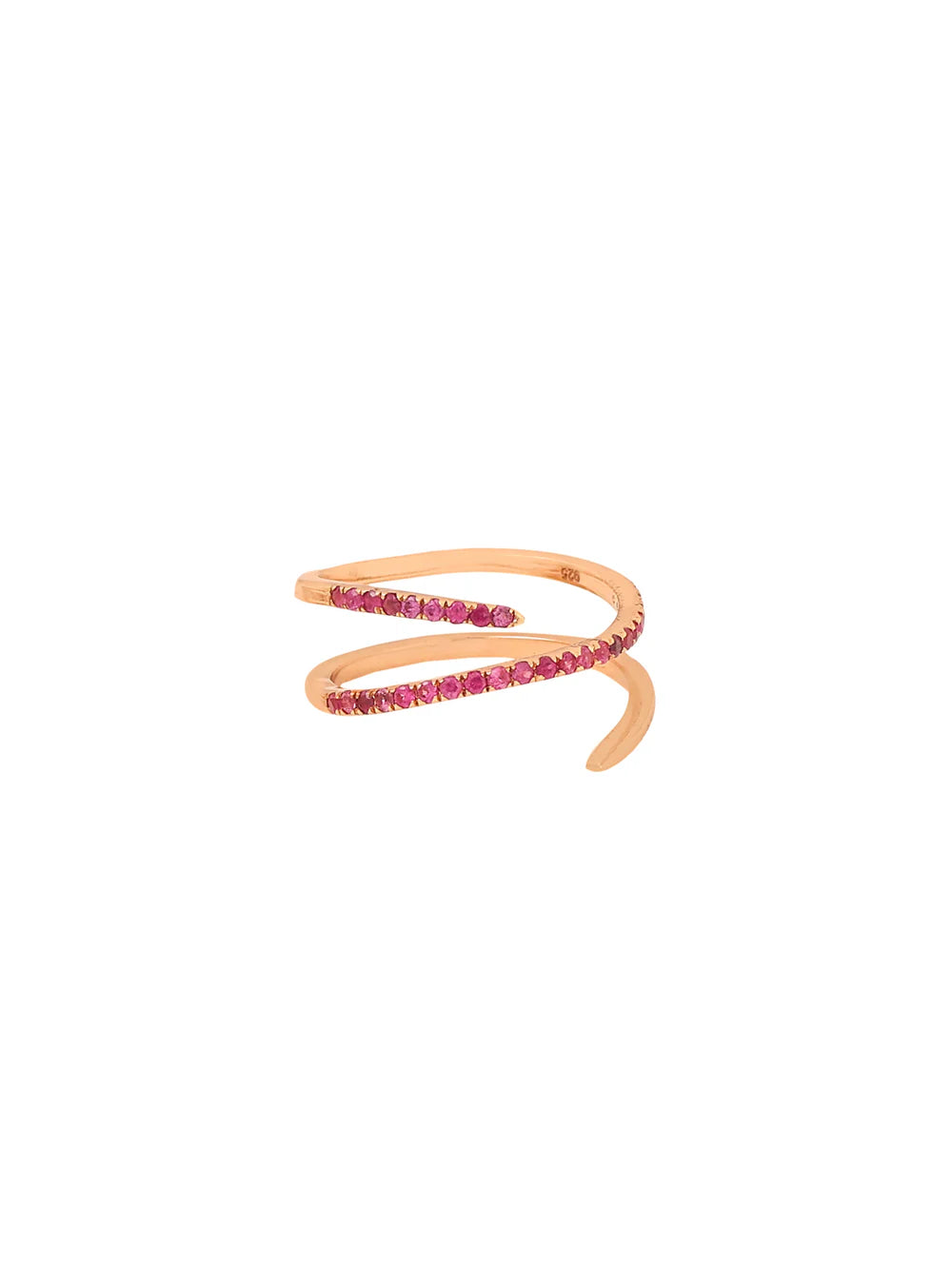 Ruby Number Two Customizable Silver Rose Gold 925 Sterling Silver Ring For Women