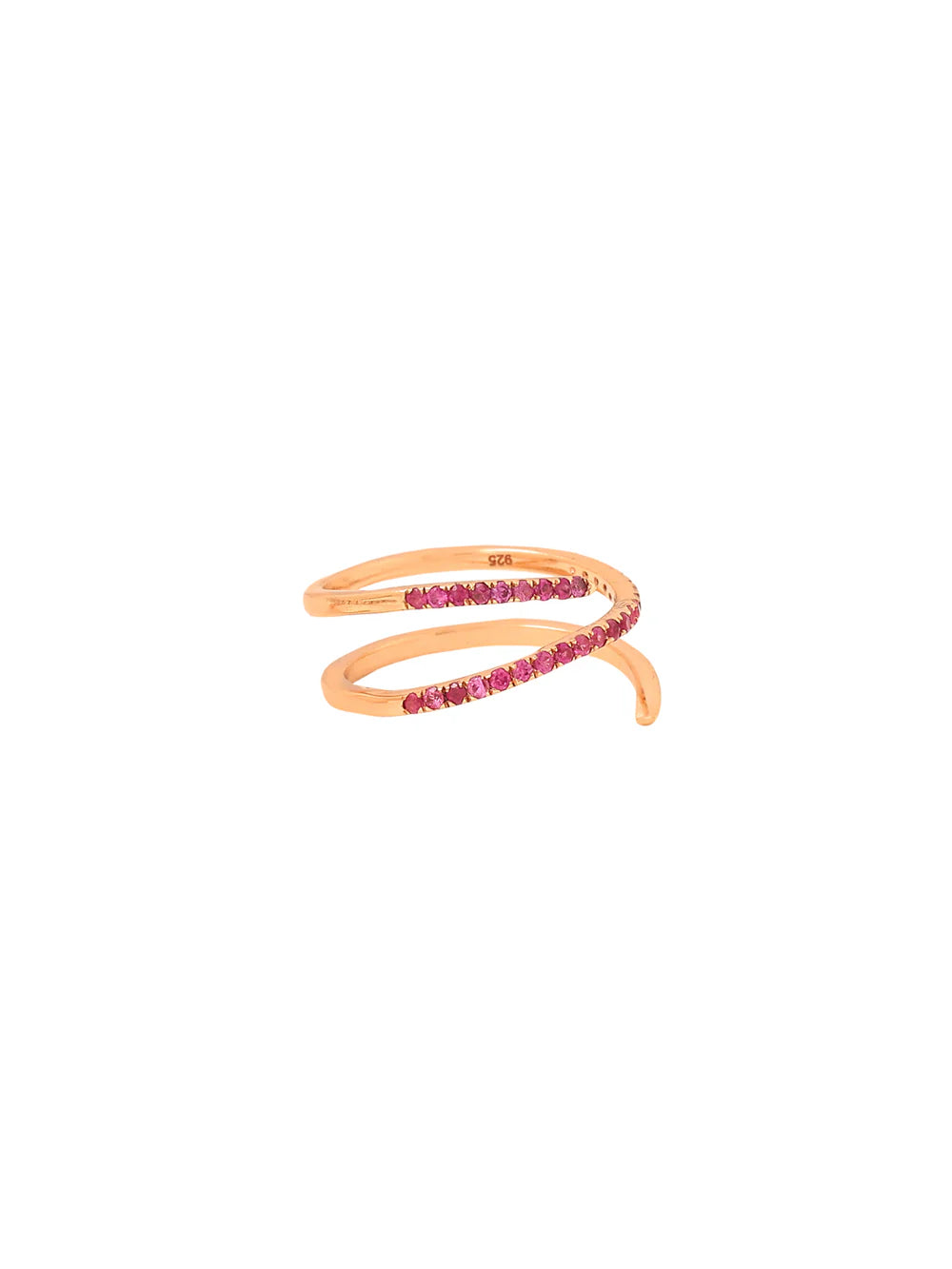 Ruby Number Two Customizable Silver Rose Gold 925 Sterling Silver Ring For Women