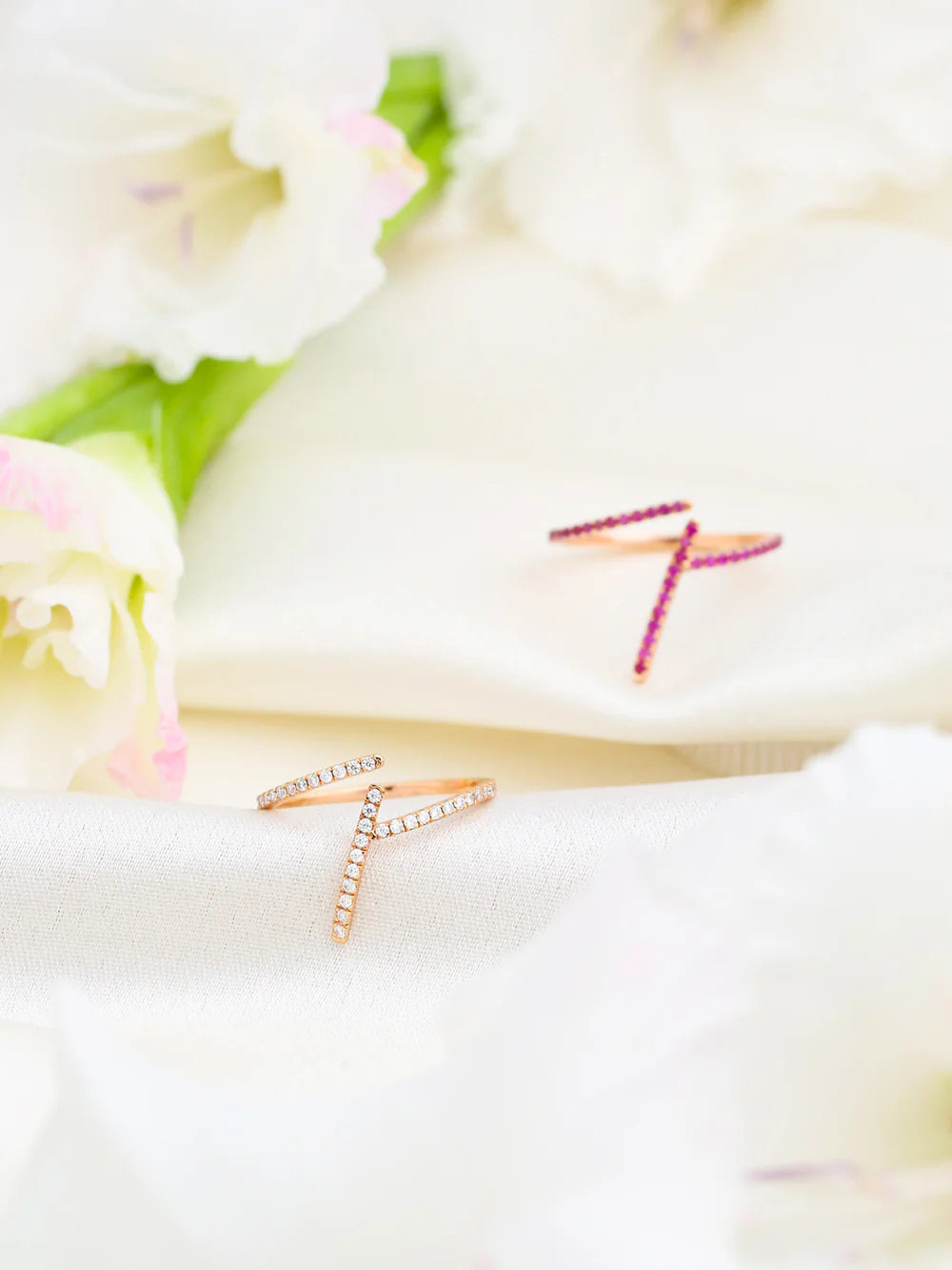 Ruby Number Four Customisable Ring Elegance 925 Sterling Silver Ring For Women