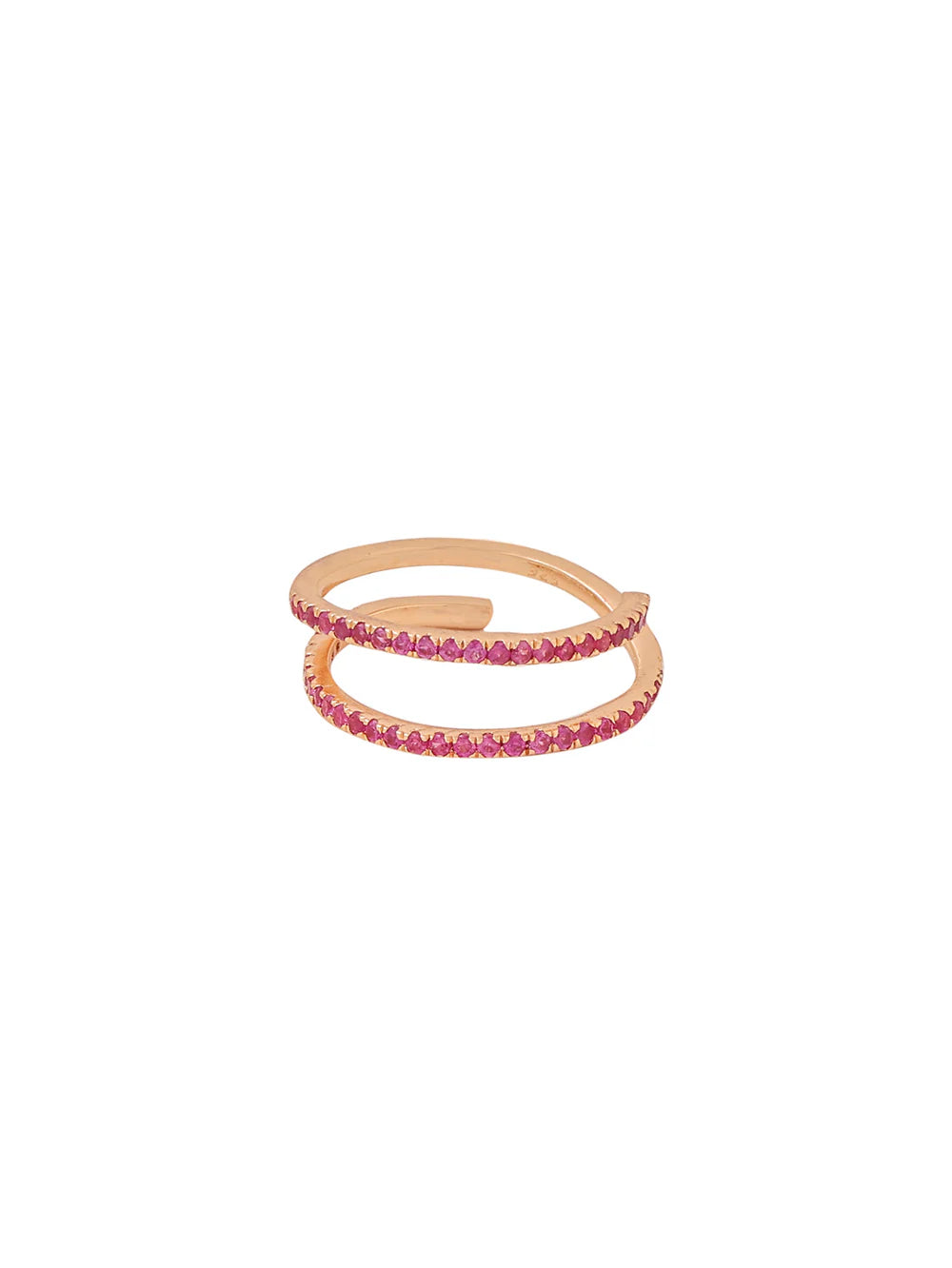 Ruby Number Five Silver Rose-Gold Plated Numeric 925 Sterling Silver Ring For Women