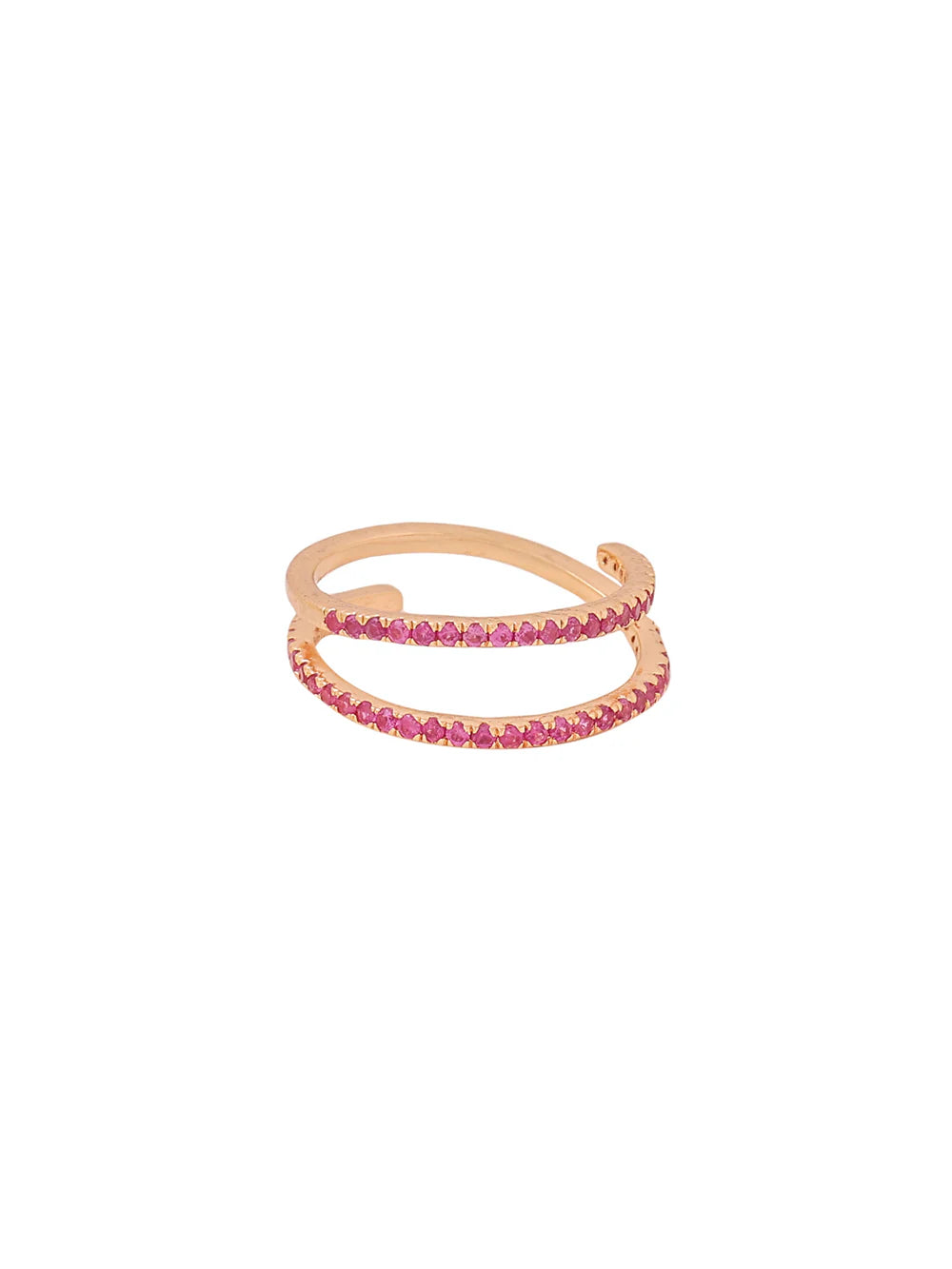 Ruby Number Five Silver Rose-Gold Plated Numeric 925 Sterling Silver Ring For Women