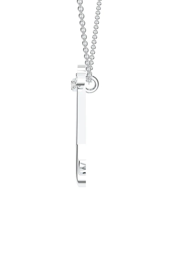 Signery ‘Y’ Initial Pendant – Moissanite & Rhodium Plated