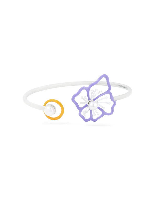 Open Pearl Enamel Bracelet