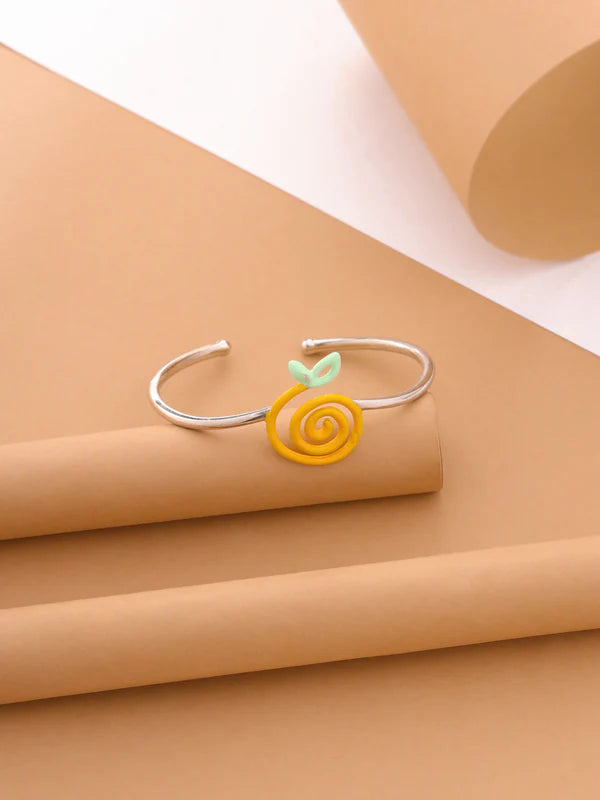 Lemon Yellow Open Bracelet