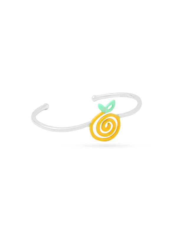 Lemon Yellow Open Bracelet