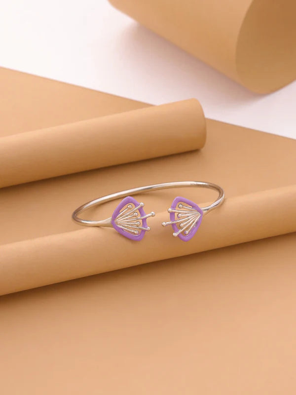 Lilac Blossom Open Bracelet