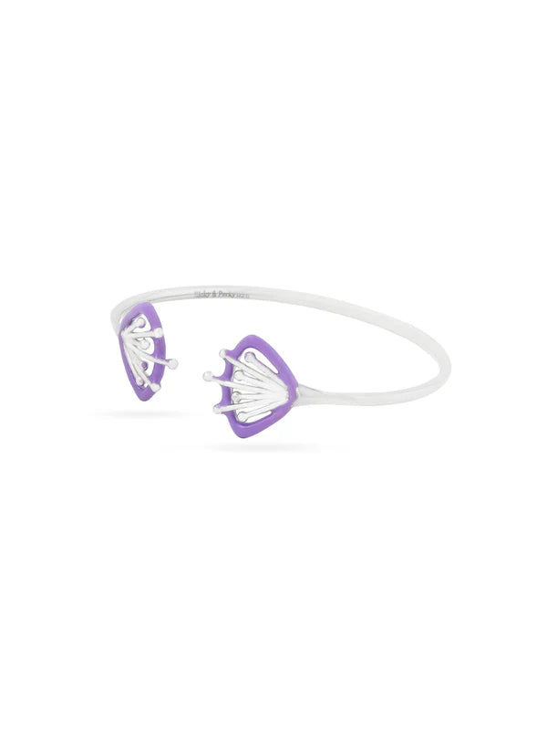 Lilac Blossom Open Bracelet