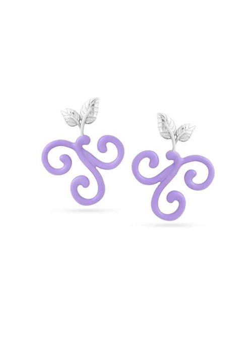 Funky Petal Purple Earrings