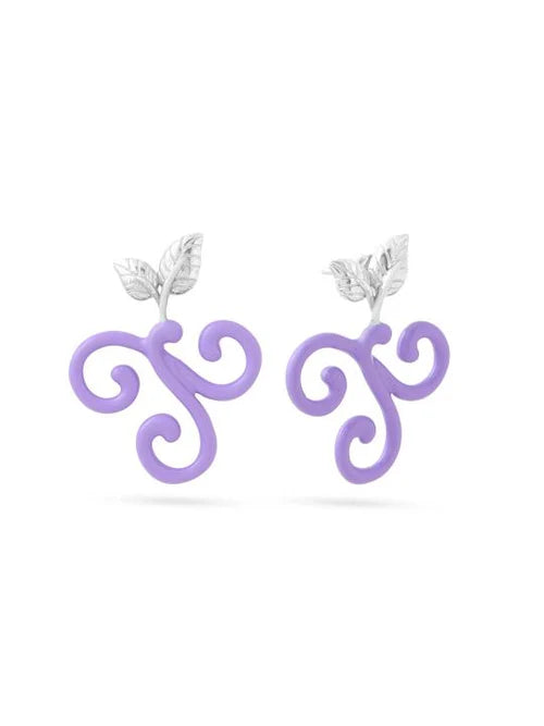Funky Petal Purple Earrings