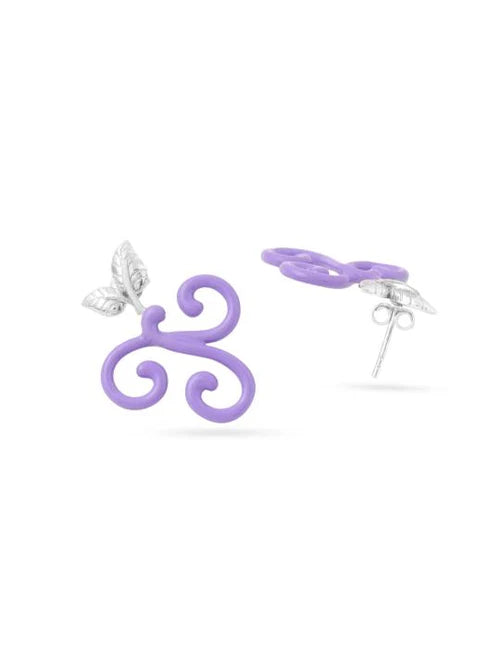 Funky Petal Purple Earrings