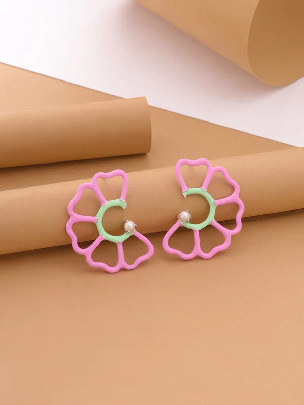 Orange X Florals Earrings