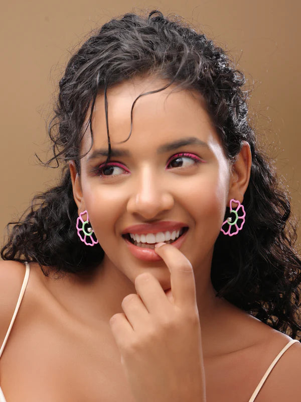 Orange X Florals Earrings