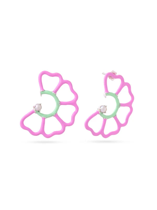 Orange X Florals Earrings