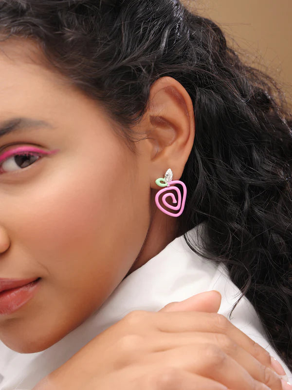 Strawberry Enamel Earrings