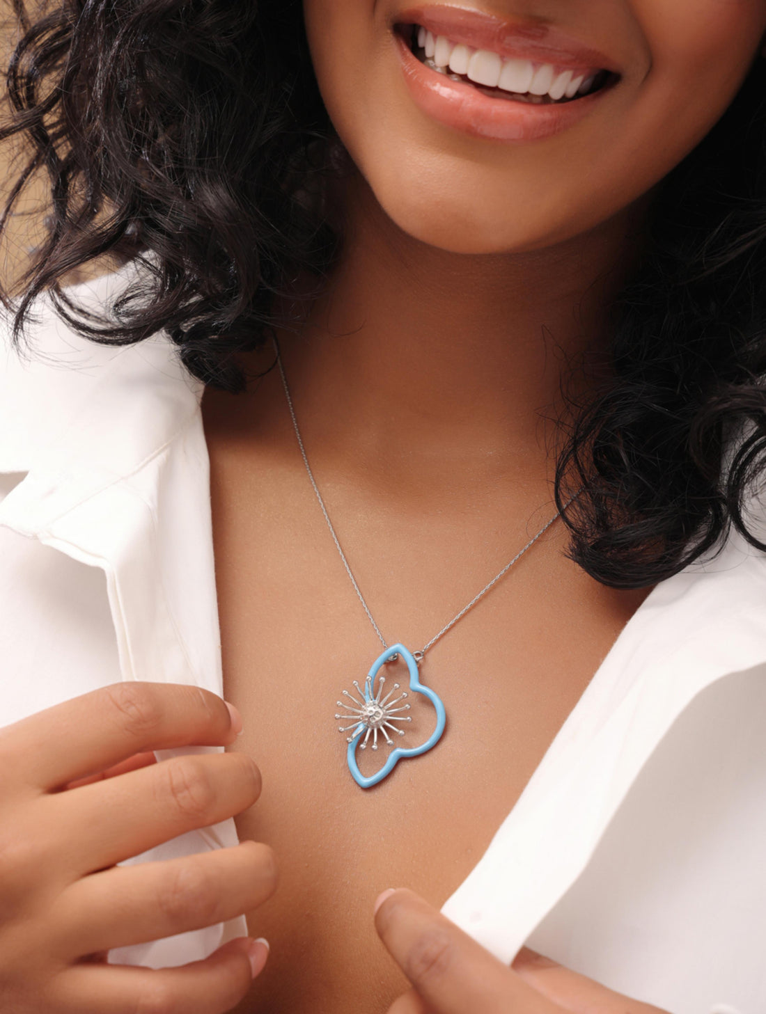 925 Silver Flora Motifs Corolla 925 Sterling Silver Pendant For Women