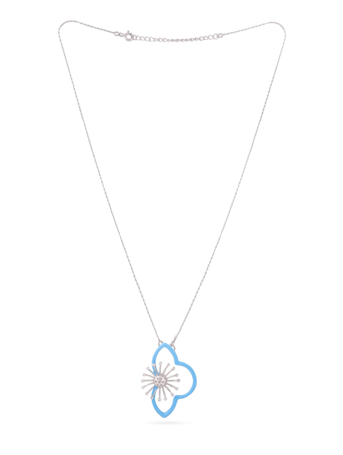 925 Silver Flora Motifs Corolla 925 Sterling Silver Pendant For Women