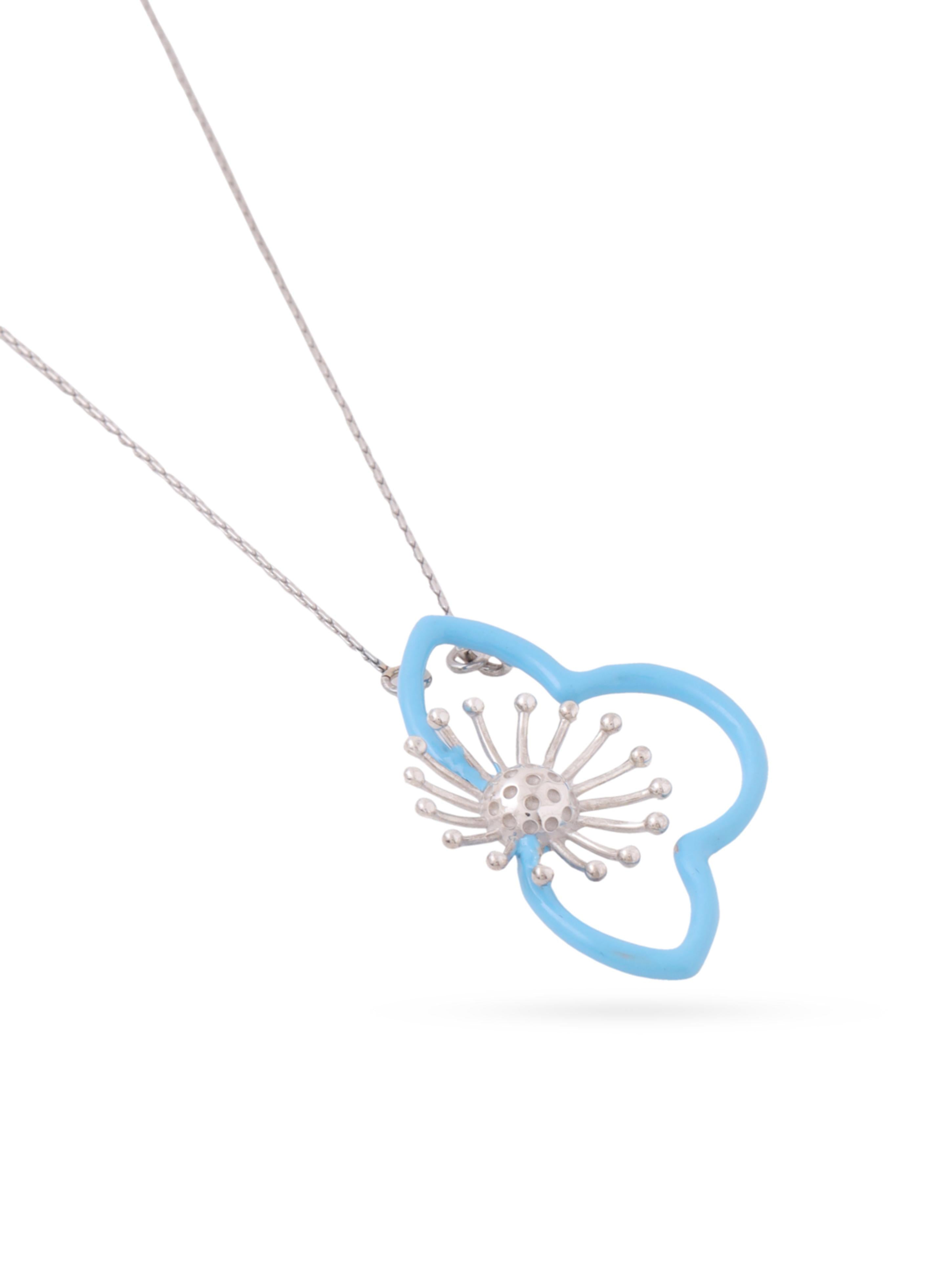 925 Silver Flora Motifs Corolla 925 Sterling Silver Pendant For Women