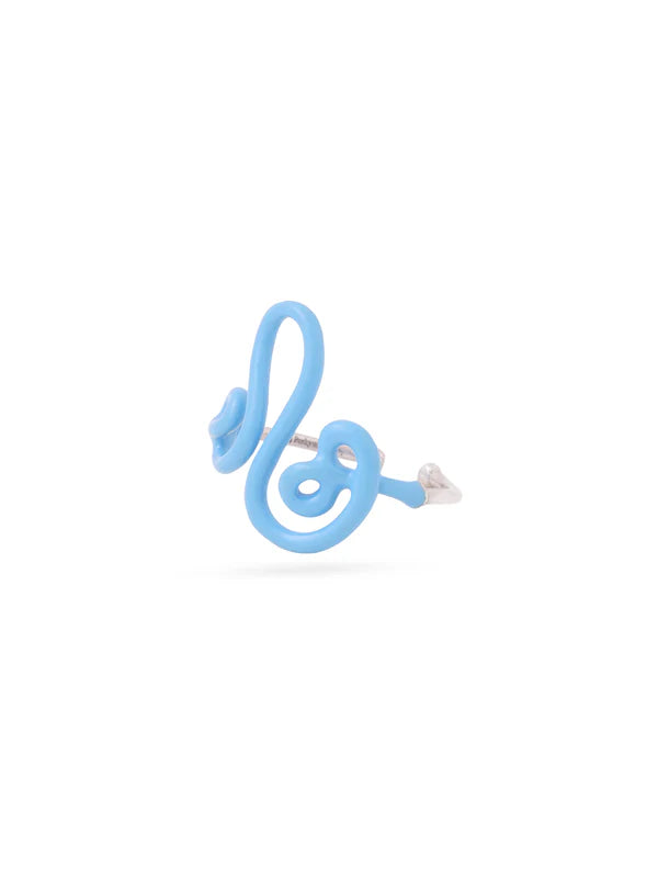 Blue Enamel Music Inspired Ring