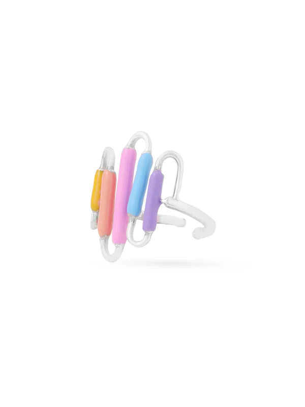 Multicolour Adjustable Enameled Ring