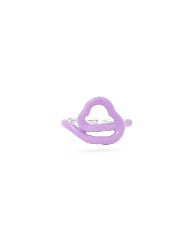 Purple Cloud Adjustable Enamel Ring