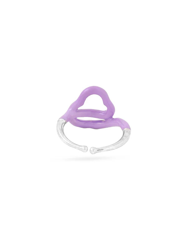 Purple Cloud Adjustable Enamel Ring
