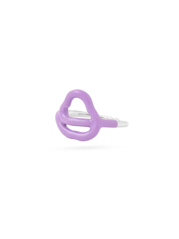 Purple Cloud Adjustable Enamel Ring