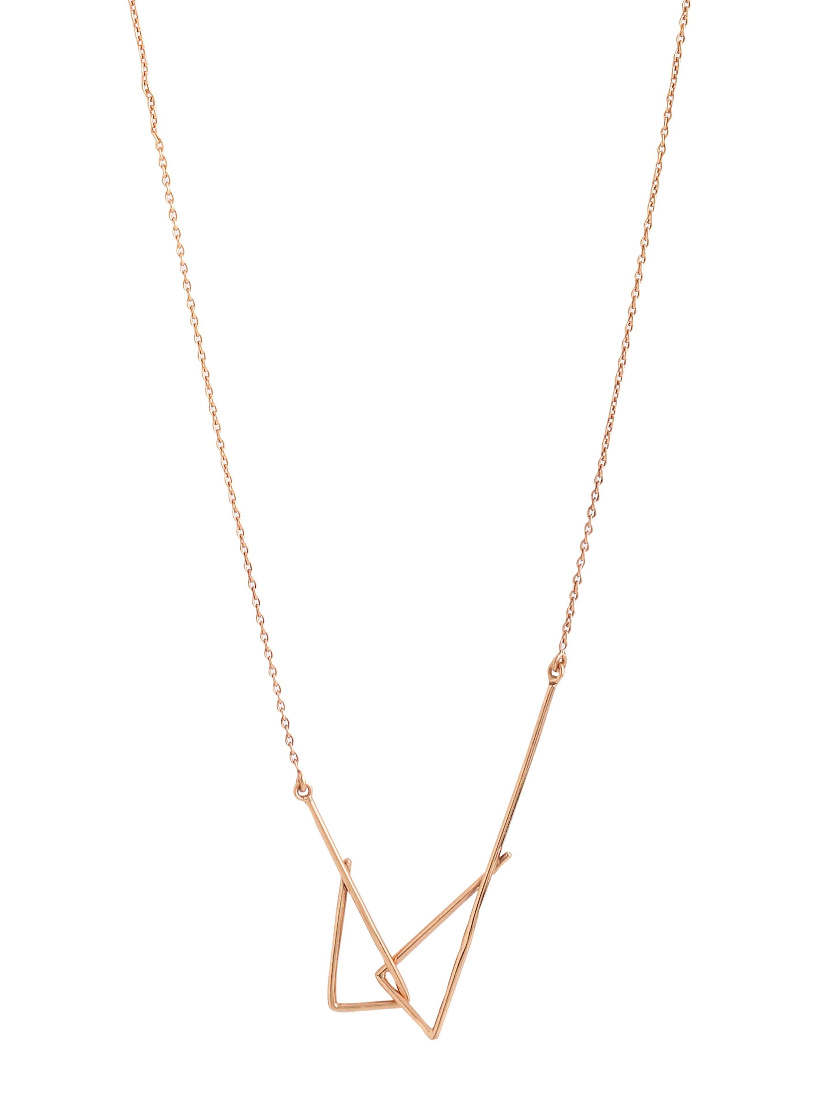 Rose Gold Plating Geometric Circular Elysian 925 Sterling Silver Necklace For Women