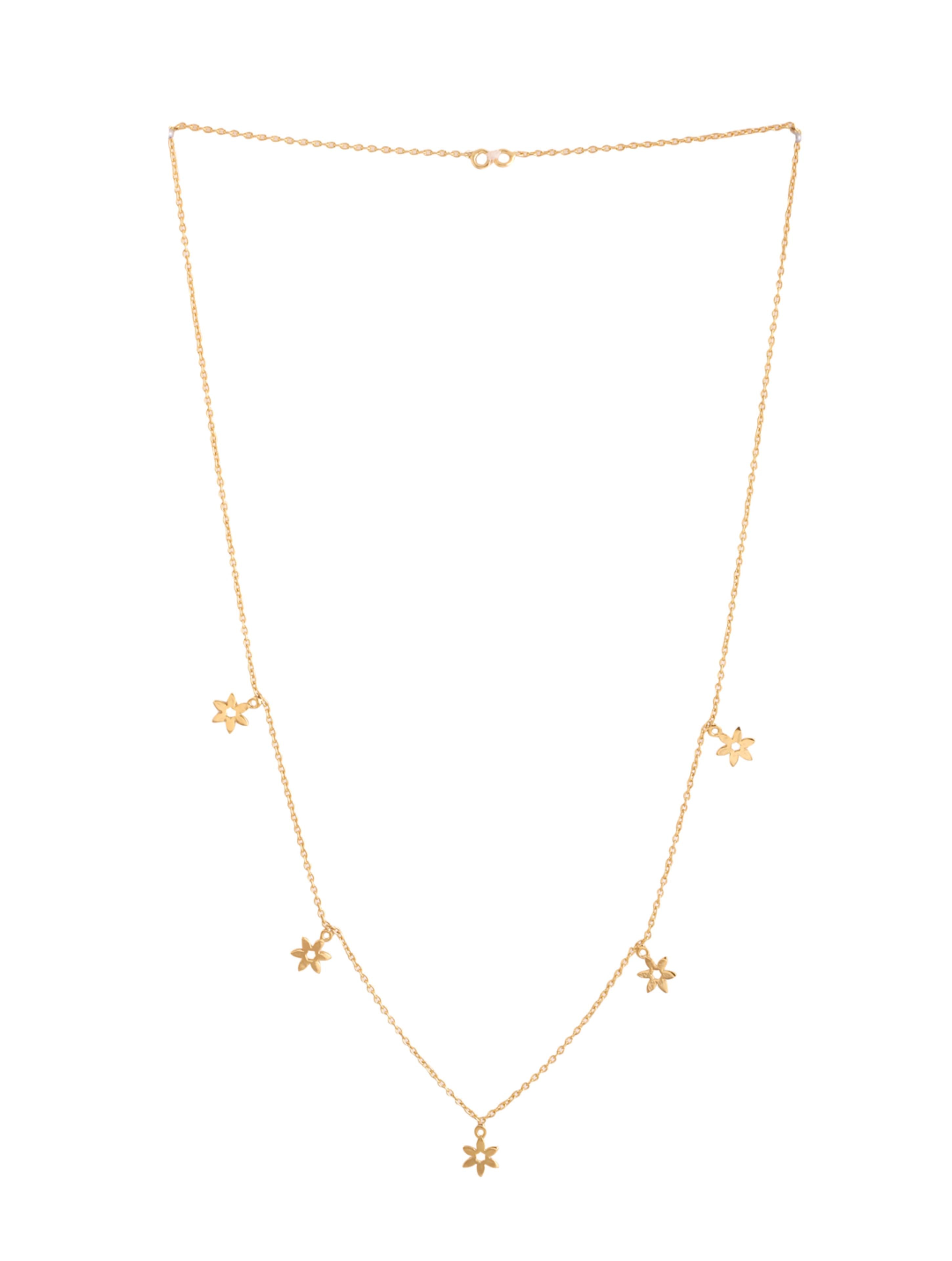 24K Gold Plating Love and Nature Elysian 925 Sterling Silver Necklace For Women